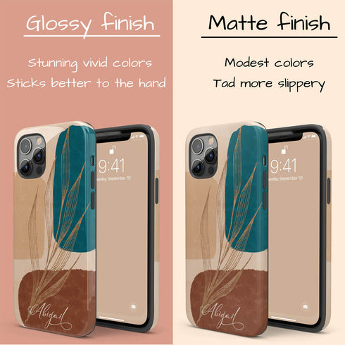 Abstract Shapes Custom Name iPhone Case